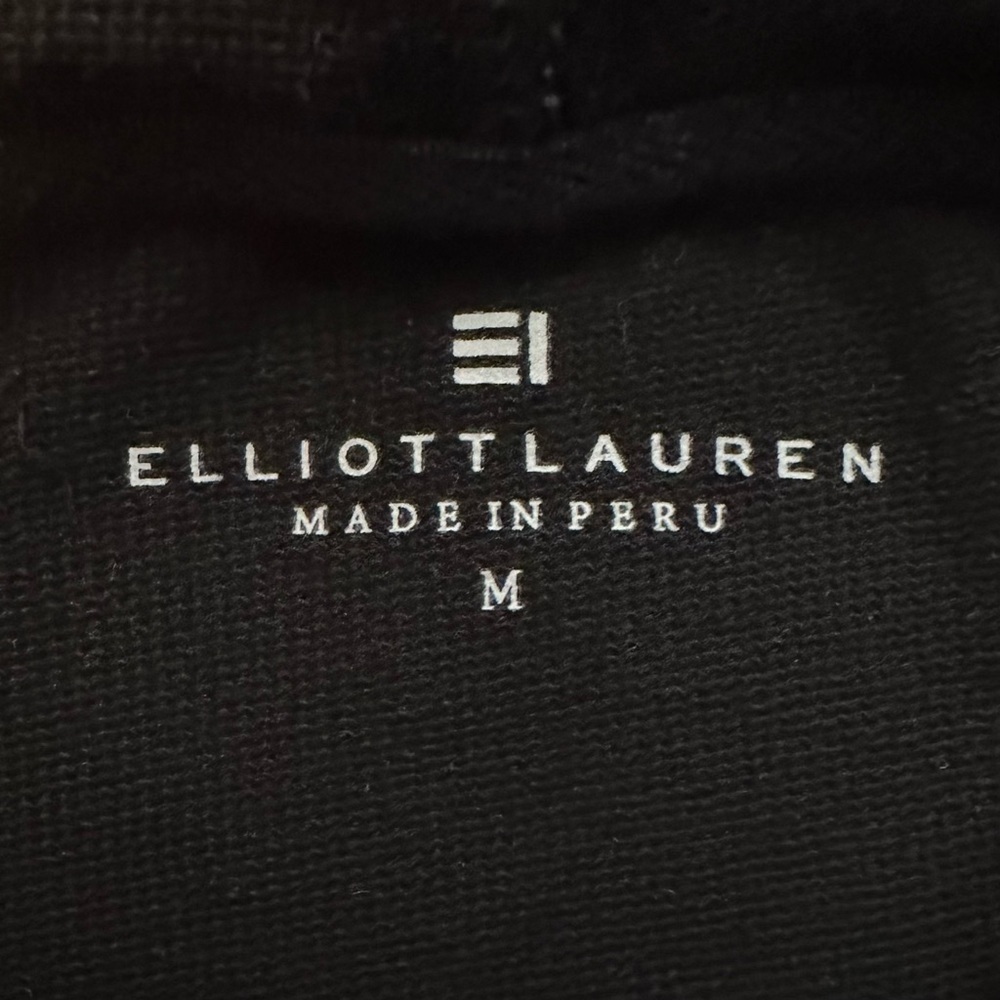 Elliot Lauren Soft Full Zip Distressed Black Hoodie M Womens 100% cotton Peru - Picture 5 of 5